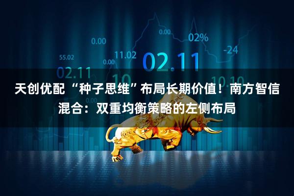 天创优配 “种子思维”布局长期价值！南方智信混合：双重均衡策略的左侧布局