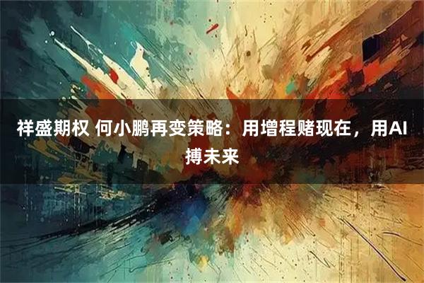 祥盛期权 何小鹏再变策略：用增程赌现在，用AI搏未来