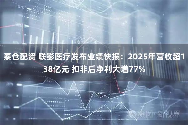 泰仓配资 联影医疗发布业绩快报：2025年营收超138亿元 扣非后净利大增77%
